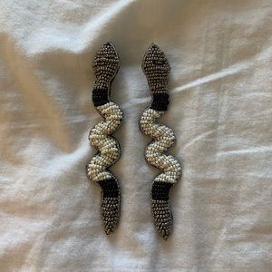 Beaded Snake Earrings